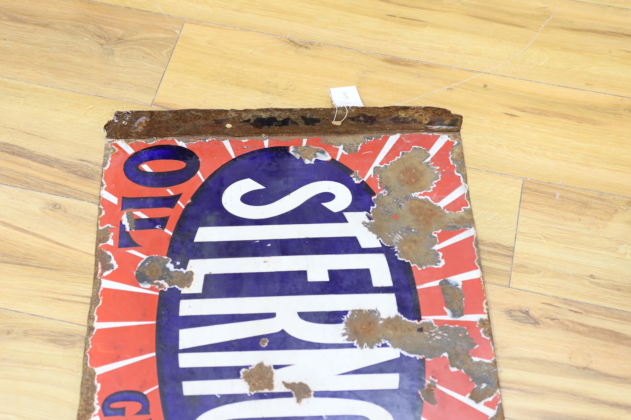 A Sternol oil and grease enamel advertising sign, 45 x 53cm